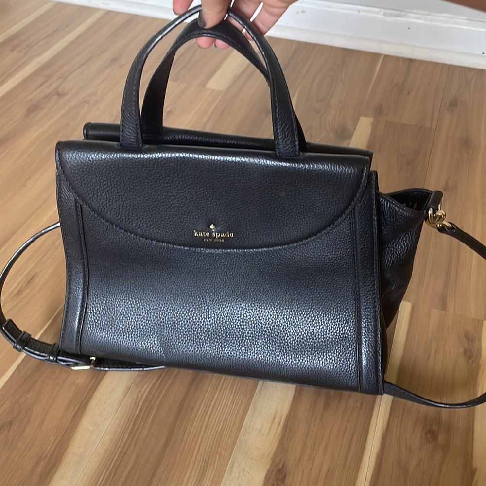Kate spade pebbled leather black purse